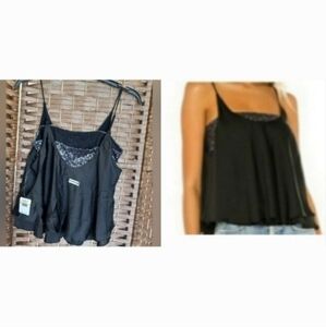 Free People Turn It On Cami Top w Sequin Bandeau